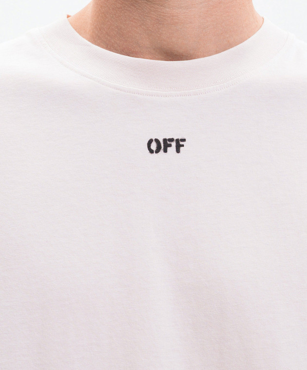 Off-White Розовая футболка Paint Arrow 44MAA120S26J00R изображение 5