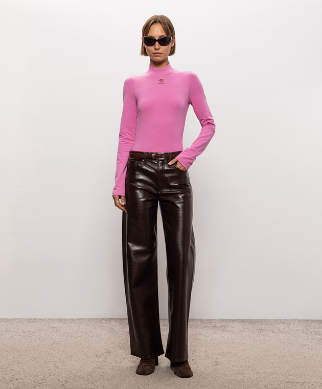 Versace Розовое боди с открытой спиной 10269401A18639 изображение 2