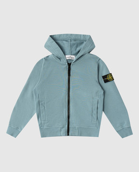 Stone Island Детская голубая спортивная куртка с логотипом L1S166100004S004024