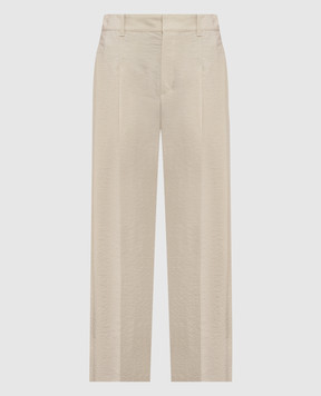 Brunello Cucinelli Бежеві штани з ланцюжком моніль M0F79P9189