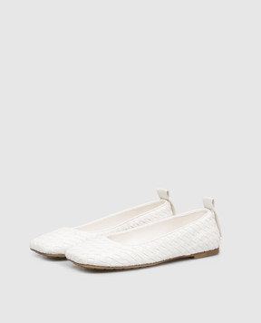 Bottega Veneta Білі шкіряні балетки Charlotte 868206V2ED0