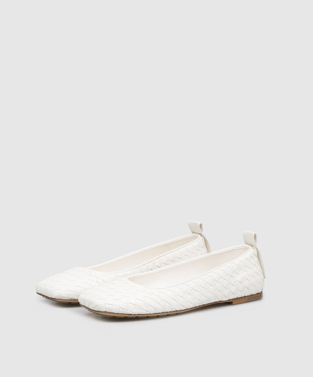 Bottega Veneta Білі шкіряні балетки Charlotte 868206V2ED0 зображення 2