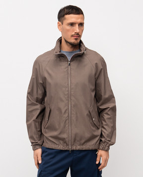 Brunello Cucinelli Коричневая куртка с шелком MZ4216542