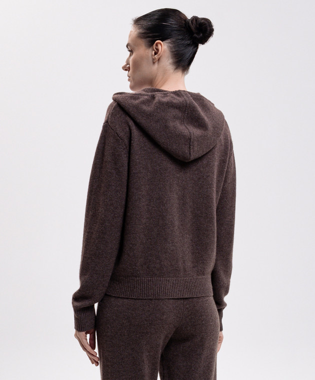 Sporty & Rich Коричневая спортивная куртка из кашемира и шерсти CA00283327BR03 изображение 4