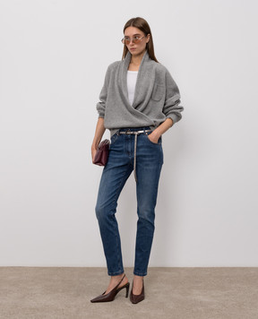 Brunello Cucinelli Сірий кардиган з кашеміру M12724306P