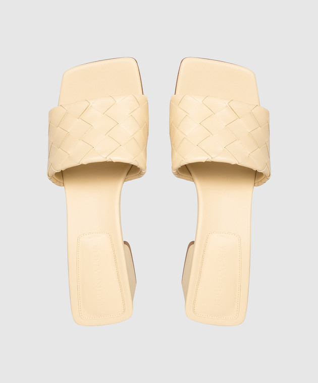 Bottega Veneta Жовті шкіряні мюлі Parco 838098V2ED0 зображення 4