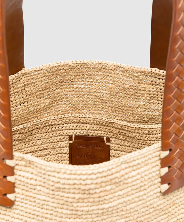 Dragon Бежева сука-тоут Chloe з рафії SZS6SDCHL зображення 4