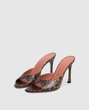 Amina Muaddi Коричневі шкіряні мюлі Alexa 16S365859ALE