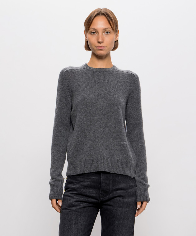 Fendi Серый свитер из кашемира FZXF54B1IB изображение 3