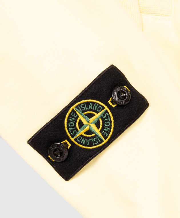 Stone Island Дитяче жовте худі з патчем логотипа L2S166100003S0A2068 зображення 3