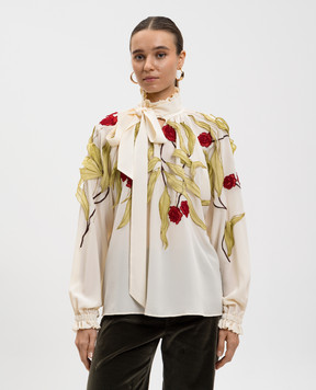 La DoubleJ Бежева блуза із шовку Cerere SHI0149EMB117BMB04