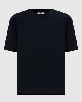 Agnona Синяя футболка с шелком KT110450Q180P