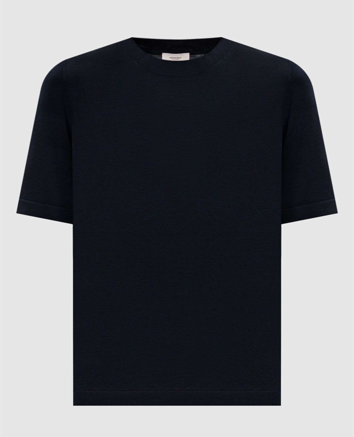 Синяя футболка с шелком