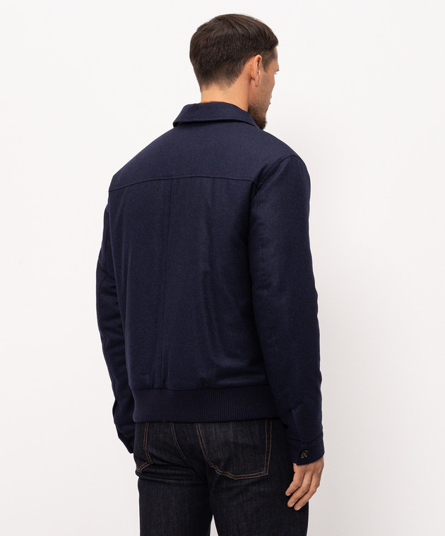 Kiton Синя куртка з вовни UW2494V0452L зображення 4