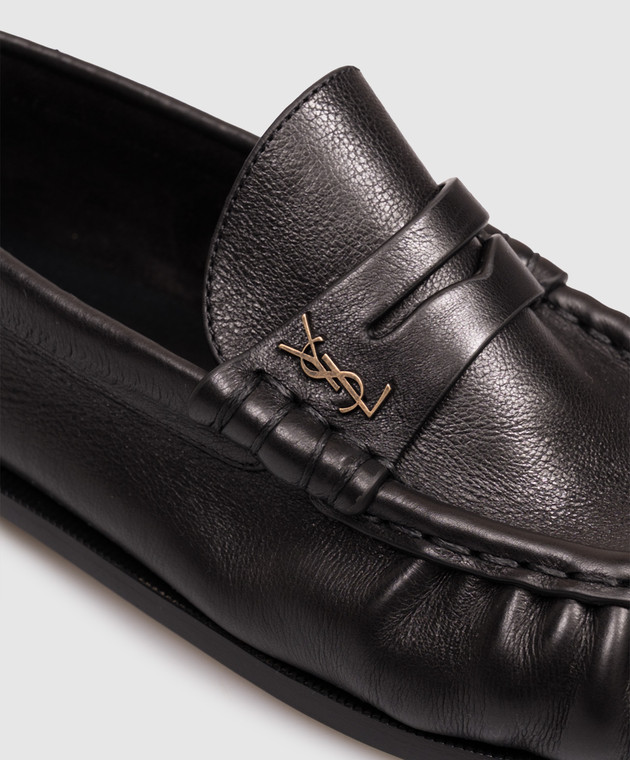 Saint Laurent Черные кожаные лоферы 81890825VAA изображение 5