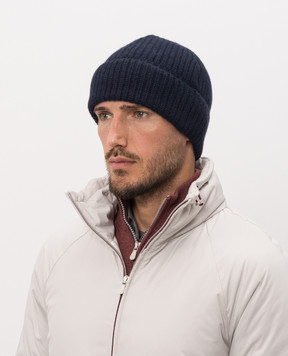 Brunello Cucinelli Синя шапка з кашеміру M2294920