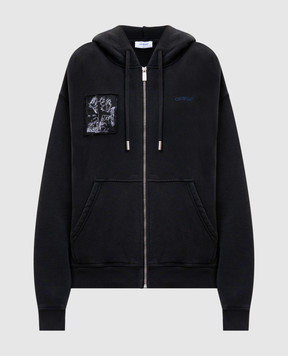 Off-White Сіра спортивна куртка Faded Painting 2BE009F25FLE001