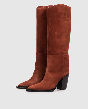 Jimmy Choo Коричневі замшеві чоботи Cece CECE80SVV