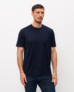 CAPOBIANCO Синя футболка з нашивкою логотипа 20M660MK00