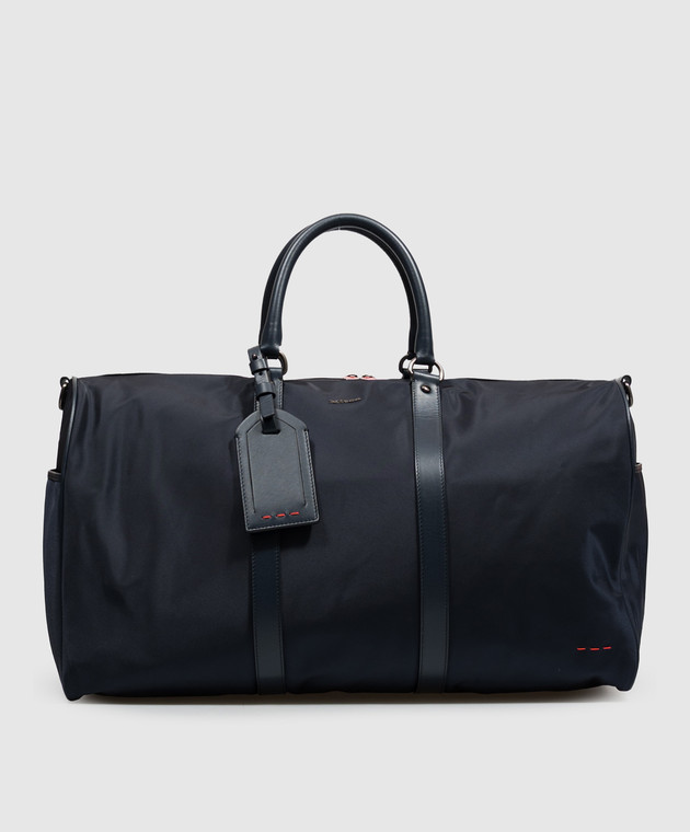 Kiton Синя дорожня сумка з металевим логотипом UBA0158N01270