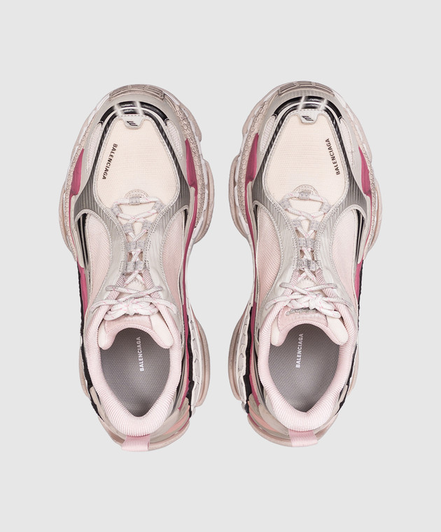 Balenciaga Розовые кроссовки Triple S.2 с эффектом градиента 865851WTR2G изображение 4