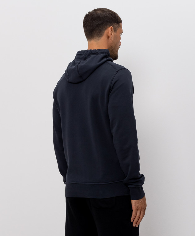 Stone Island Синие худи с патчем логотипа L1S156100062S0051 изображение 3