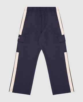 Palm Angels Детские синие спортивные брюки с логотипом PBCJ008F25FLE001412