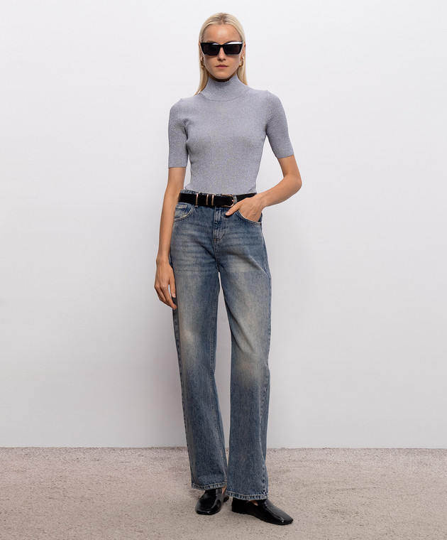 Missoni Серый топ в рубчик с люрексом DC26WN03BK01H3 изображение 2