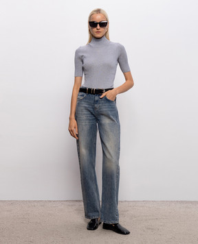 Missoni Серый топ в рубчик с люрексом DC26WN03BK01H3