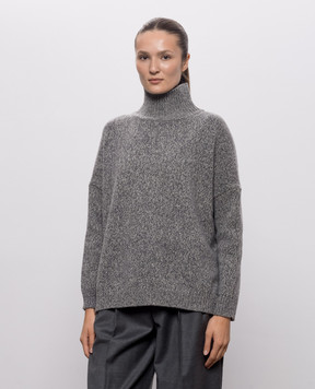 Max Mara Weekend Серый свитер BORGIA из шерсти WKDBORGIA