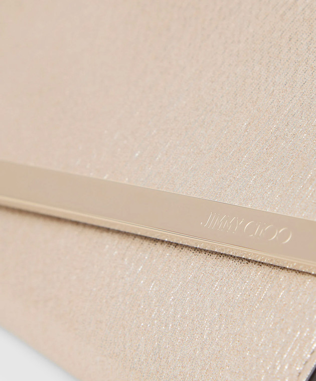 Jimmy Choo Бежевий замшевий клатч Emmie EMMIEHRK зображення 4