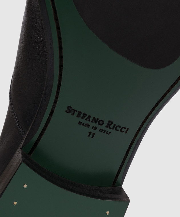Stefano Ricci Черные кожаные оксфорды UC55CG6698NPS изображение 5