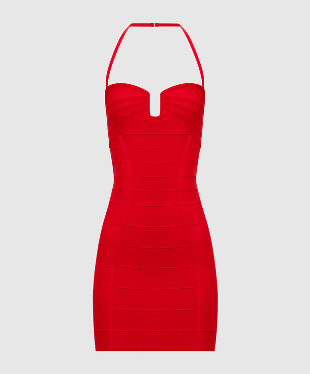 Herve Leger Червона сукня Holly з відкритою спиною 46HLT8576746
