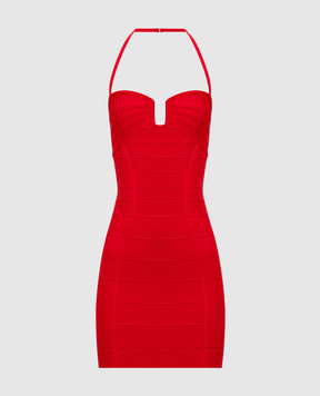 Herve Leger Червона сукня Holly з відкритою спиною 46HLT8576746