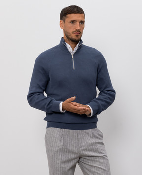 Brunello Cucinelli Синий джемпер M29400104