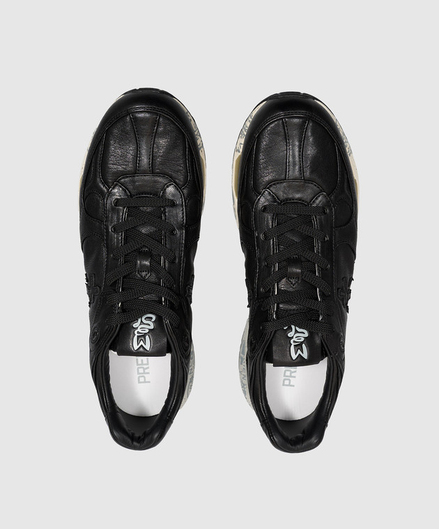Premiata Черные кожаные кроссовки Mase25 MASE258420 изображение 4