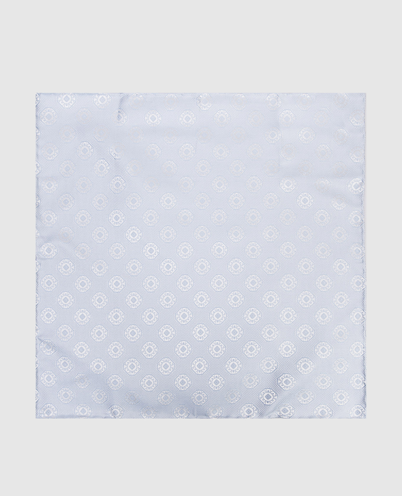 Голубой платок-паше из шелка в узор