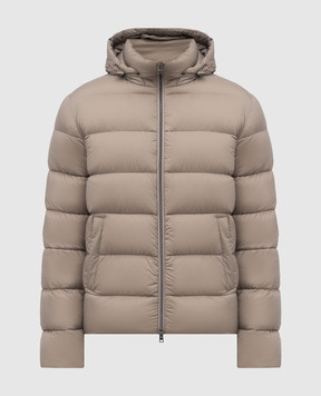 Herno Бежевий стьобаний пуховик з логотипом PI001181U12456Z