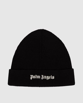 Palm Angels s Черная шапка с вышивкой логотипа PMLC032C99FAB001