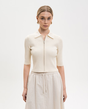 Juun.j Кардиган кольору айворі з нашивкою логотипа JW635AW01E