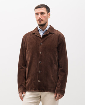 Brett Johnson Коричнева замшева куртка SS26L84BOCSMOC