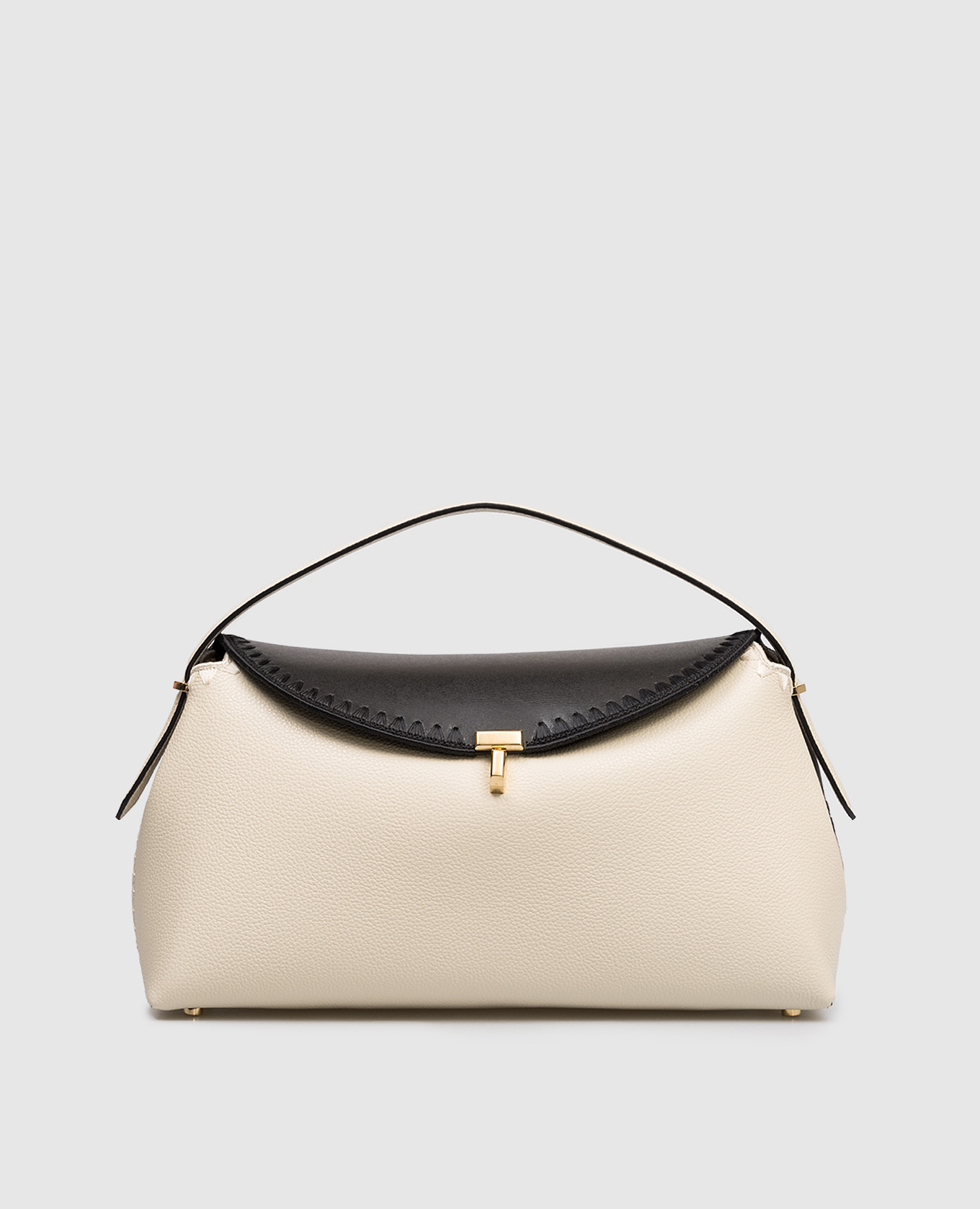 

Белая кожаная сумка T-lock, Белый, Сумки на плечо