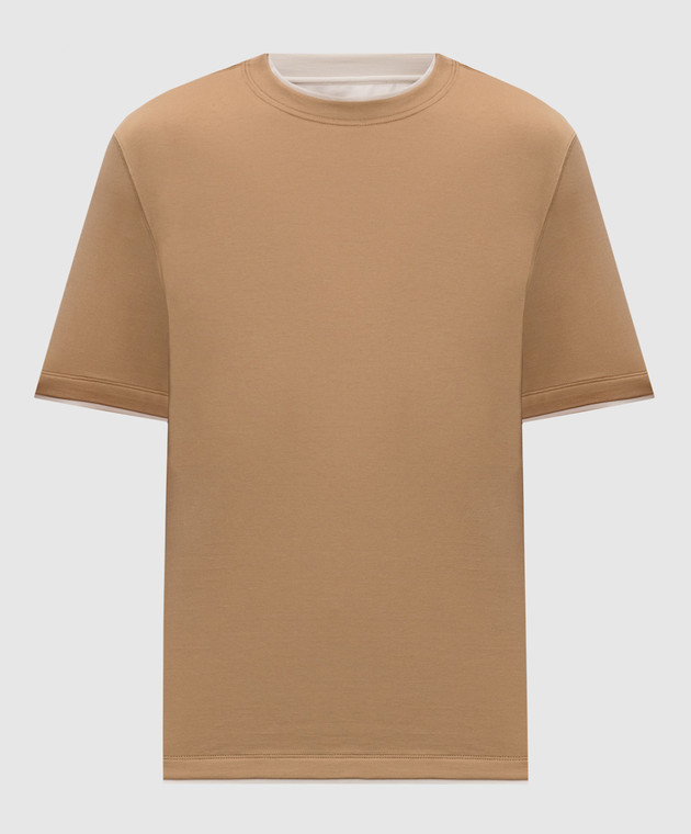 Brunello Cucinelli Футболка коричневого цвета M0B137427