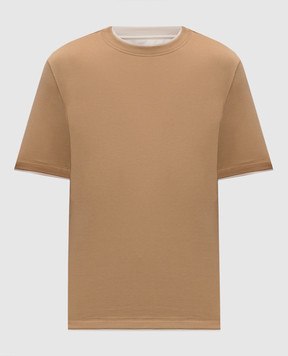 Brunello Cucinelli Футболка коричневого цвета M0B137427