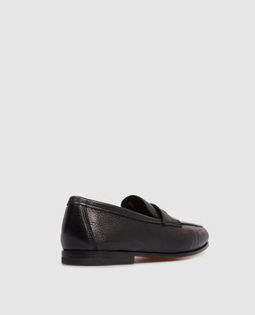 Santoni Черные кожаные лоферы MCNG18837SA4SEPR