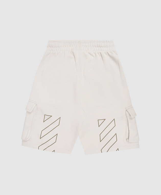 Off-White Дитячі бежеві шорти-карго 44BCI005S26F001 зображення 2