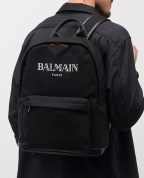 Balmain Дитячий чорний рюкзак з логотипом BY0Q88Z0042