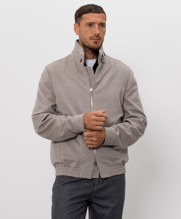 Brunello Cucinelli Сіра куртка з вовни MV4676379 зображення 3