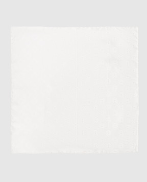Brunello Cucinelli Біла хустка із шовку в тканий візерунок MX8740091