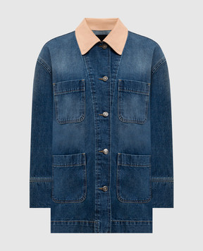 Dondup Синяя джинсовая куртка с контрастным воротником DJ759DF0283DMN1W